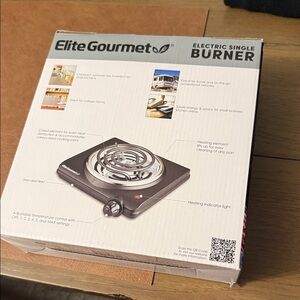 Electric Single Burner - Black
